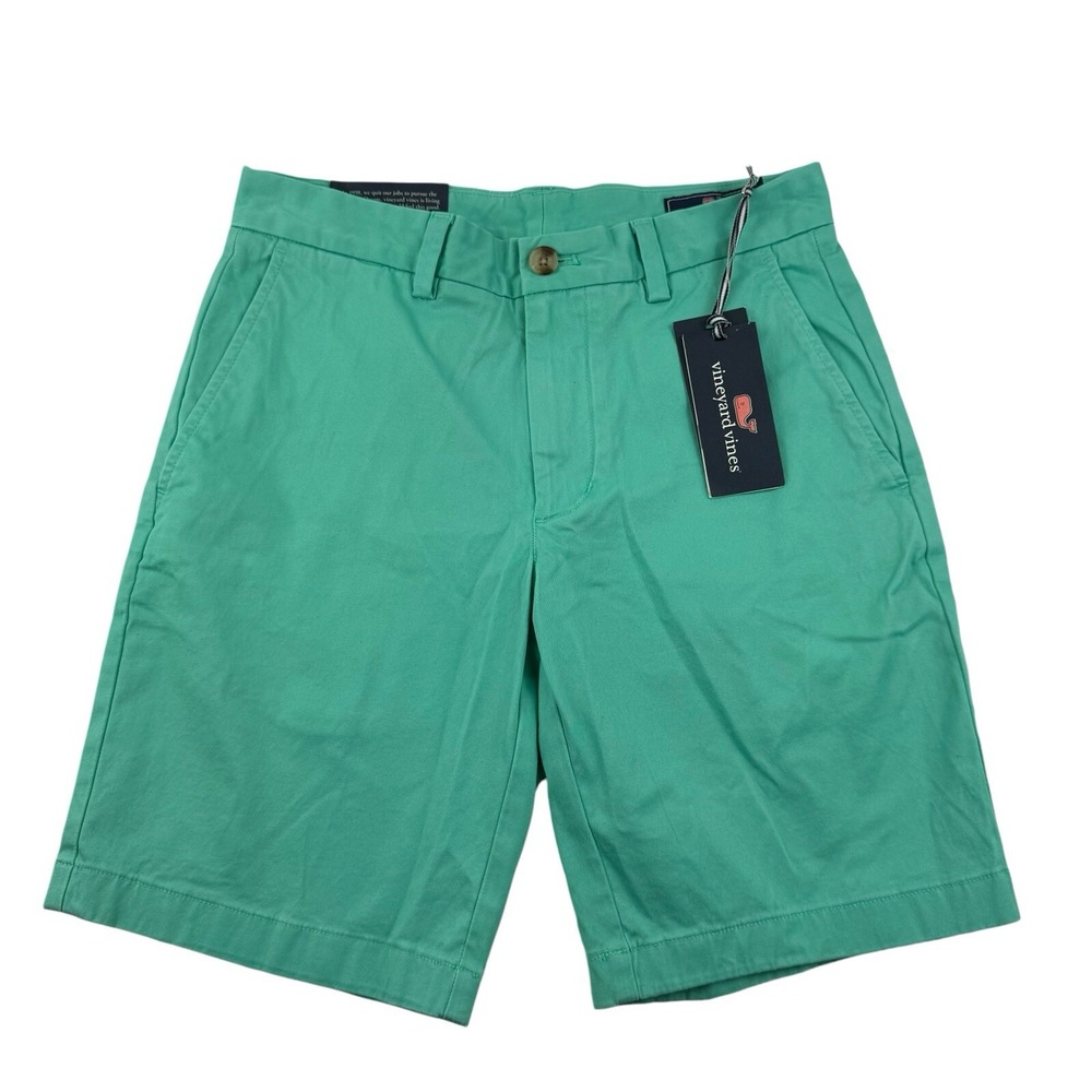 Vineyard Vines Mens 9in Stretch Breaker Chino Shorts Green 28 1H0462-359-10400